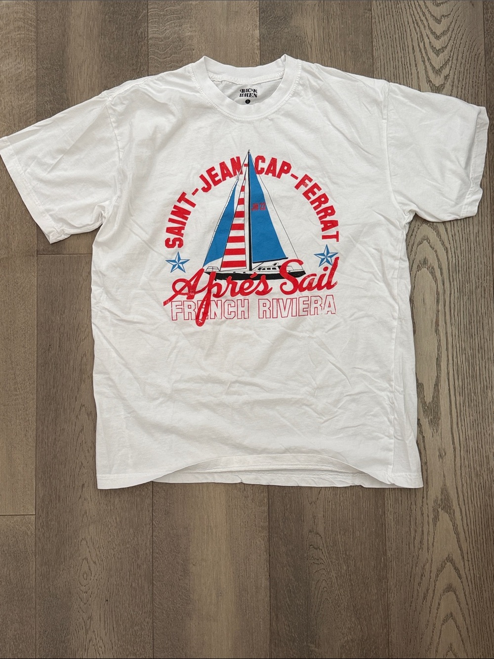 Saint Jean Cap Ferrat Apres Sail French Riviera Graphic Tee - White